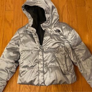 The North Face Silver Puffer Jacket